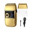 EKHOU Men's Shaver, Electric Foil Shavers for Men All Metal 2 in 1 Foil Trimmer LED Waterproof Shaving Machine 3-Speed Adjustable (Color : Gold) view 1