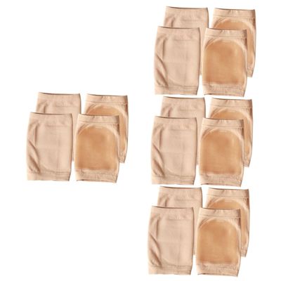 Healeved 8pairs Gel Ankle Heel Protectors Moisturizing Compression Sleeve for Dry Cracked Heels Comfortable Ankle Support for Women Washable Reusable Skin Tone
