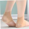 Healeved 8pairs Gel Ankle Heel Protectors Moisturizing Compression Sleeve for Dry Cracked Heels Comfortable Ankle Support for Women Washable Reusable Skin Tone view 2