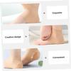 Healeved 8pairs Gel Ankle Heel Protectors Moisturizing Compression Sleeve for Dry Cracked Heels Comfortable Ankle Support for Women Washable Reusable Skin Tone view 4