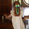 SUPCLIPS Mardi Gras Hair Bow Clips Long Tail Boutique Cheer Bow Hairpins Circus Carnival Hair Accessories for Kids Girls Women view 4