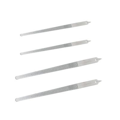 4PC 8 Diamond Dust Nail File - Stainless Steel Nail Dresser - 2PC 9 INCH & 2PC 6INCH