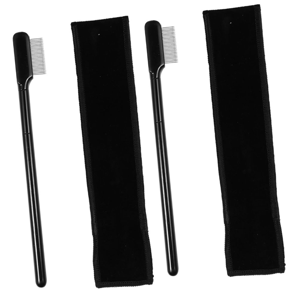 Housoutil 2sets Practical Eyebrow Brush and Eyelash Shaping Comb Handle Design for Effortless Grooming Makeup Tool for Daily Use Travel and Professional Applications