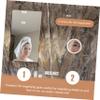 Housoutil 1pc Cup Makeup Mirror for Women Routine High Definition Easy to Install White for Bathroom Travel view 3