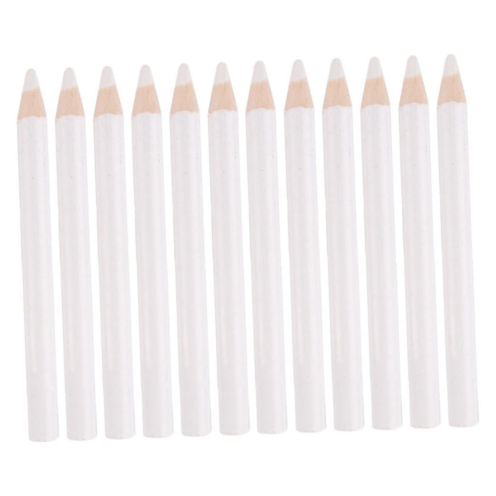 WOFASHPURET 24pcs Nail Point Drill Pencil Nail Gems Picker Nail Drawing Tools Sticky Dotting Pen Nail Tools Beadable Pens Kit Manicure Dotting Pen Nails Gems Sticky Nails White Wood Dot, 9x0.7x0.7cm