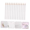 WOFASHPURET 24pcs Nail Point Drill Pencil Nail Gems Picker Nail Drawing Tools Sticky Dotting Pen Nail Tools Beadable Pens Kit Manicure Dotting Pen Nails Gems Sticky Nails White Wood Dot, 9x0.7x0.7cm view 2