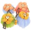 Angoily 4pcs Bath Shower Loofah Exfoliating Bubble Net Bath Scrubber for Boys and Girls Adults view 1