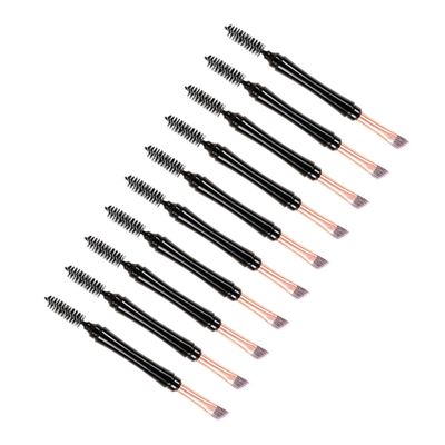 VINTORKY 10pcs Dual Tip Eyebrow Brush Portable Eye Makeup Tools Multi-functional Bristles for Women Makeup Artists for Eyelash Brow Application
