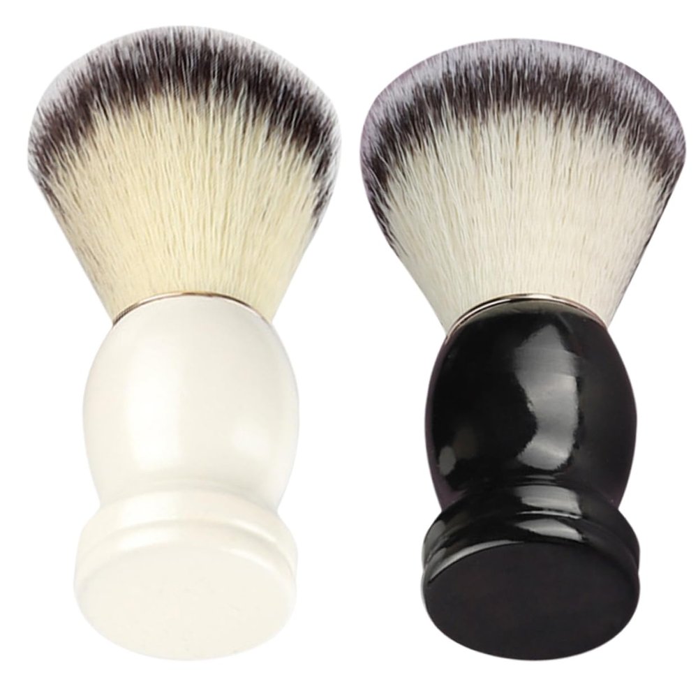 FRCOLOR 4pcs Manual Shaving Brush Soft Bristles for Beard Shaving Ergonomic Handle for Home and Barber Use Includes and Brushes