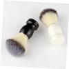 FRCOLOR 4pcs Manual Shaving Brush Soft Bristles for Beard Shaving Ergonomic Handle for Home and Barber Use Includes and Brushes view 2