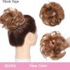 MOOWI Hair Piece Fake Wave Curly Hair Bun Extensions, Messy Curly Ponytail Hairpiece Synthetic Elastic Hair Band Scrunchy Hair Bun Ponytail Extensions for Women Hair Buns (Color : 30H26-01) view 2