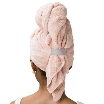 60 * 100cm Microfiber Hair Towel, Hair Turbans for Wet Hair, Drying Hair Wrap Towels for Women Girl Strong Water Absorbent(Pink)
