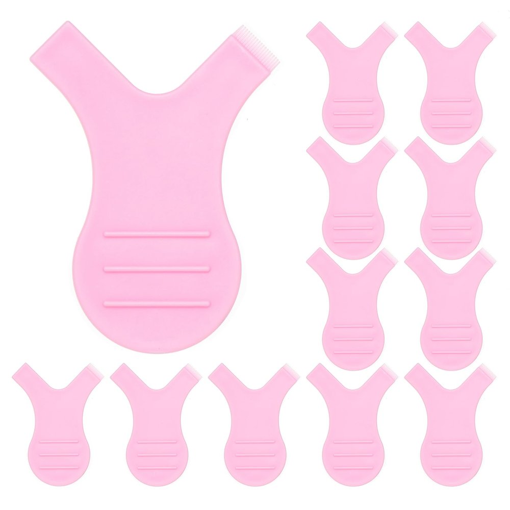 EKYSSO 100 Pieces Pink Y Shape Lash Lift Brush, Eyelash Lift Perm Tools, Lash Separator and Tint Tool, Lash Lift Perm Applicators, Eyebrow Lash Perming and Tint Brush, Lash Lift and Perm Supplies