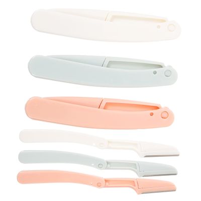 Angoily 6pcs Portable Eyebrow Hair Shaper Razor for Women Trimmer Kit for Precise Grooming Lightweight Design for Eyebrows and Facial Hair Removal Random Color