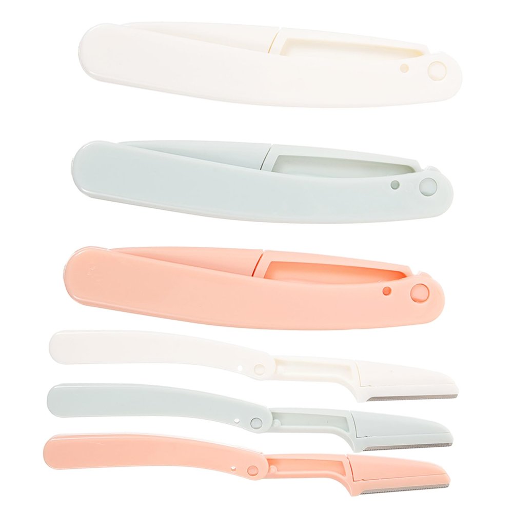 Angoily 6pcs Portable Eyebrow Hair Shaper Razor for Women Trimmer Kit for Precise Grooming Lightweight Design for Eyebrows and Facial Hair Removal Random Color