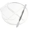 Angoily 2sets Makeup Mixing Palette with Spatula Acrylic Cosmetic Color Mixing Plates for Nail Polish and Pigments Easy Clean Tools for Makeup Artists and Personal Use view 1
