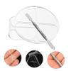 Angoily 2sets Makeup Mixing Palette with Spatula Acrylic Cosmetic Color Mixing Plates for Nail Polish and Pigments Easy Clean Tools for Makeup Artists and Personal Use view 2