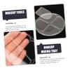Angoily 2sets Makeup Mixing Palette with Spatula Acrylic Cosmetic Color Mixing Plates for Nail Polish and Pigments Easy Clean Tools for Makeup Artists and Personal Use view 3