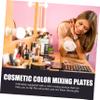 Angoily 2sets Makeup Mixing Palette with Spatula Acrylic Cosmetic Color Mixing Plates for Nail Polish and Pigments Easy Clean Tools for Makeup Artists and Personal Use view 4