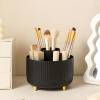 Makeup Brush Holder Organizer,360 Rotating Makeup Brush Organizer,5 Slot Make up Brushes Cup for Cosmetics, Nail Polish, Art Supply, Bathroom Vanity Desktop Organizer - Black view 1