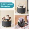 Makeup Brush Holder Organizer,360 Rotating Makeup Brush Organizer,5 Slot Make up Brushes Cup for Cosmetics, Nail Polish, Art Supply, Bathroom Vanity Desktop Organizer - Black view 4