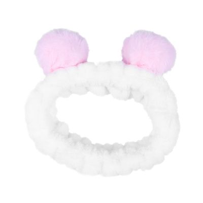 Housoutil Panda Ear Headband for Women Elastic Hair Wrap Accessory Soft Lightweight Design for Parties Dancing and Daily Use for Facial Cleaning Pink