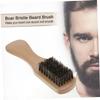 Angoily Wooden Handle Beard Brush Soft Boar Bristles for Gentle Grooming and Cleaning Essential Beard Care Accessory for Men Compact Design for Easy Use and Storage view 3