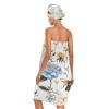 Bulletgxll Bees and Flowers Women's Shower Wrap Towel Set of 3 Adjustable Spa Body Wrap Super Absorbent Bathrobe with Hair Towel & Headband view 2