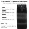 Clip in Hair Extensions Real Human Hair - 24 Inch 7pcs, Natural Black - Remy Human Hair Clip in Hair Extensions Straight for Women (#1B 24 Inch) view 2