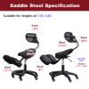SAYOBO Professional Kneeling Chair Saddle Shape, Ergonomic Saddle Posture Stool Adjustable Height, Angled Support Seat for Office/Massage/Dental Clinic view 3