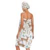 Bulletgxll Deer Pattern Women's Shower Wrap Towel Set of 3 Adjustable Spa Body Wrap Super Absorbent Bathrobe with Hair Towel & Headband view 2