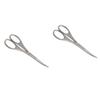 Mipcase 2 Pcs Safety Stainless Steel Scissors Nose Hair Trimmer Eyebrow Scissors Precision Round Edges Comfortable Grip view 1
