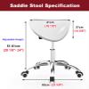 SAYOBO Mobile Swivel Rolling Chair Adjustable, Office Beauty Lift Saddle Stool for Healthy Back, Hydraulic Salon Posture Stool for Clinic Studio Massage (Color : White) view 2