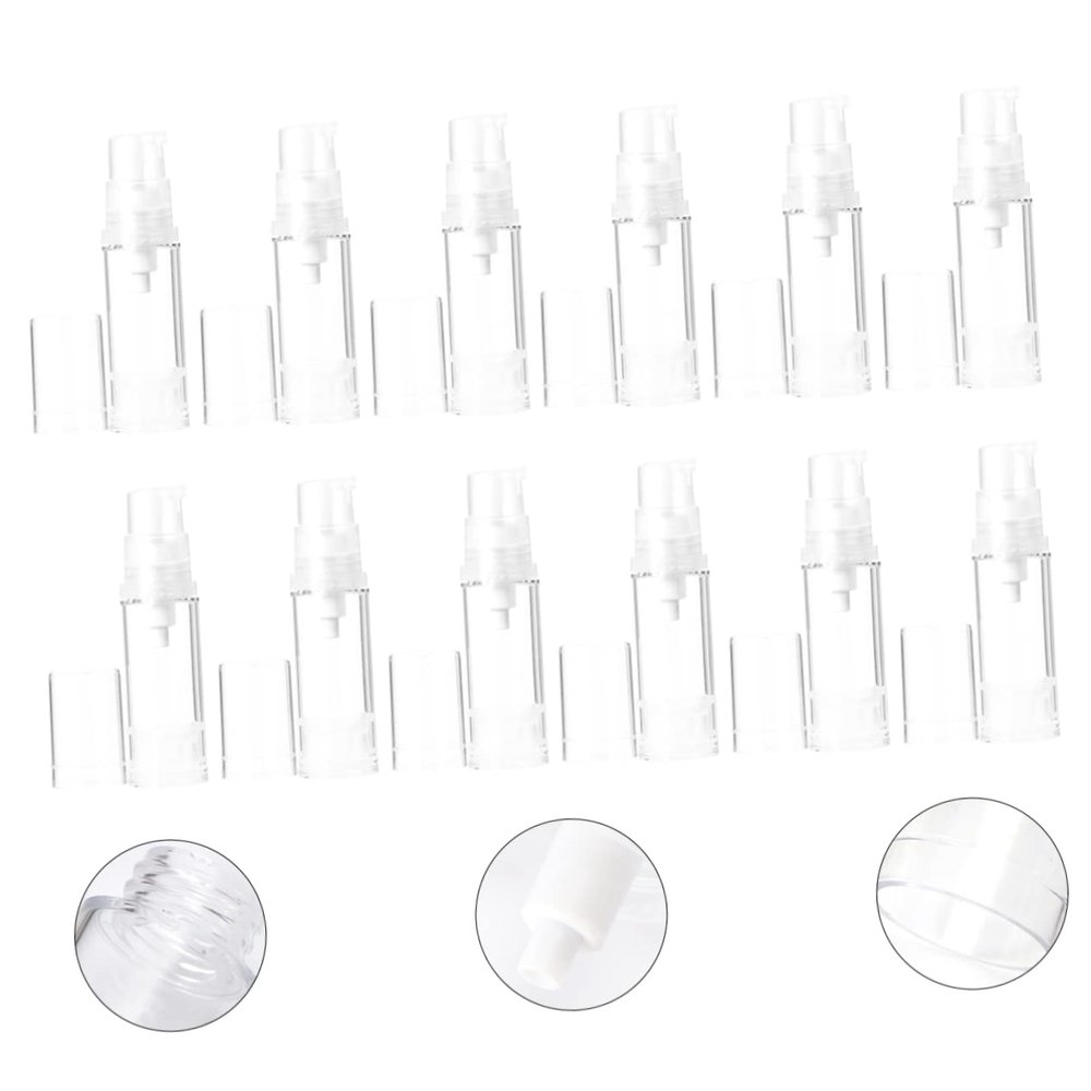 DOITOOL 12pcs Portable Lotion Bottle Transparent Travel Containers for Skincare Cosmetics Shampoo and More Leakproof and Storage for Home and Travel Use