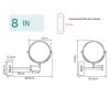 CBLdF 8In Wall Mounted Double-Sided Mirror Magnifying Makeup Mirror Bathroom Telescopic Mirror Beauty Mirror,Silver,7X view 3