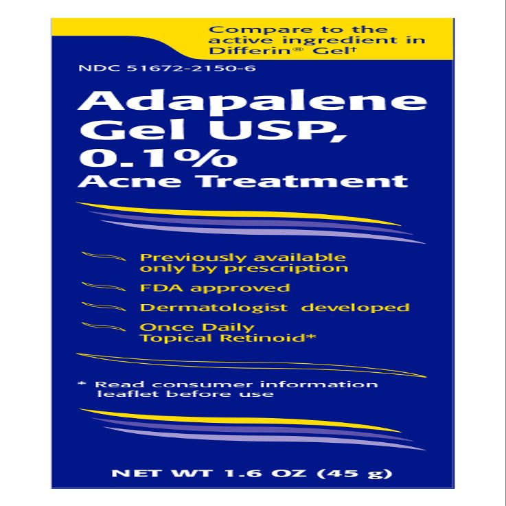 TARO Adapalene 0.1% USP Gel, Paraben Free, Retinoid Acne-Prone Facial Treatment for Sensitive Skin, Prescription Strenght (1.6)