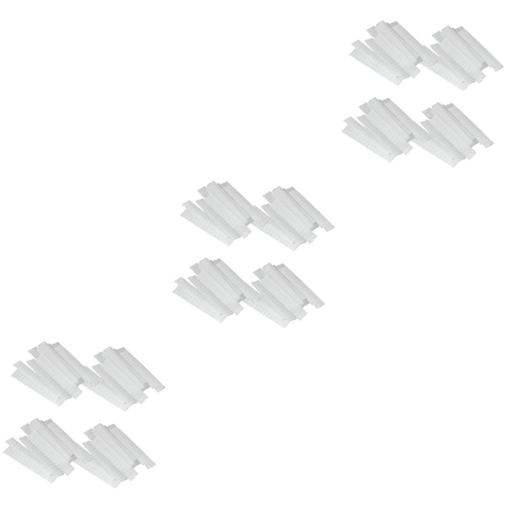 NOLITOY 300pcs Makeup Brush Protective Covers Pe Plastic Mesh Sleeves for Clean and Organized Makeup Brushes White Design for Travel and Daily Use