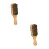 Mipcase 2pcs Bristle Beard Styling Maker Dual-sided Men Beard Brush for Grooming Shaping Portable Boar Bristle Comb for Detangling Coarse Facial Hair view 1