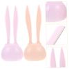 WOFASHPURET 4pcs Portable Eyebrow Trimmers for Women Mini Eyebrow Razors for Safe Hair Removal Lightweight and Travel-Friendly Grooming Tools and Romantic Purple view 2