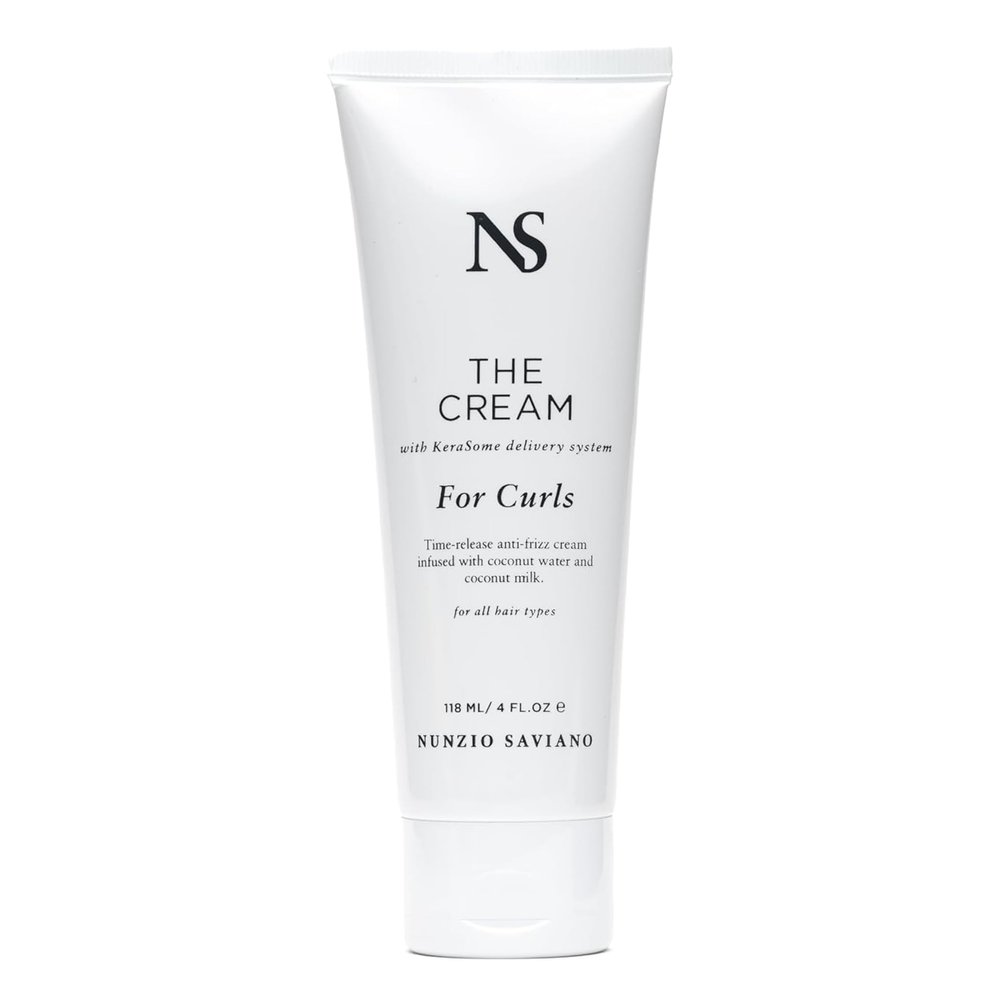 Nunzio Saviano The Cream for Curls  118ml | Curl Treatment for Curly, Wavy Hair | Lightweight, Frizz Control and Long-Lasting Hold | Styling made easy with Coconut Water for Soft, Defined Curls
