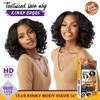Sensationnel Curls Kinksandco Kinkyedges Wig - Kinky Body Wave 14 Inch 13X6 Lace Frontal Natural Kinkytexture Edged Hairline for Natural 3C to 4C Hair Textures (BALAYAGECHOCOLATE) view 3