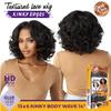 Sensationnel Curls Kinksandco Kinkyedges Wig - Kinky Body Wave 14 Inch 13X6 Lace Frontal Natural Kinkytexture Edged Hairline for Natural 3C to 4C Hair Textures (BALAYAGECHOCOLATE) view 4