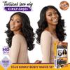 Sensationnel Curls Kinksandco Kinkyedges Wig - Kinky Body Wave 18 Inch 13X6 Lace Frontal Natural Kinkytexture Edged Hairline for Natural 3C to 4C Hair Textures (1 JETBLACK) view 3