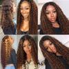 08 10 12 Inch P430 Highlight Brown Human Hair Bundles Curly Wave Color P4/30 Bundles Human Hair Highlight 11A Brazilian Virgin Quick Weave Hair for Black Women view 2