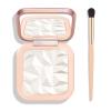KYDA Face Highlighter Palette, High Glossy Pearl White Face Illuminator Palette, Natural Shimmer Smooth Baked Highlighter Makeup, Lasting Sparkling Baked Pressed Powder- PEARL view 1