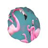 A Flock Of Flamingos Shower Cap For Women, Elastic And Reusable, Double Waterproof Layers Bathing Hat For Long Hair view 2