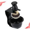 Angoily Elegant Shaving Brush Set Plastic Bowl Kit Stand for Razor Easy Cleaning for Home Use view 2