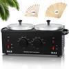 Non-Stick Hair Removal Wax Warmer with Adjustable Temperature - Large Professional Double Pot for Salon and Home Use, Includes 100 Wax Sticks view 1
