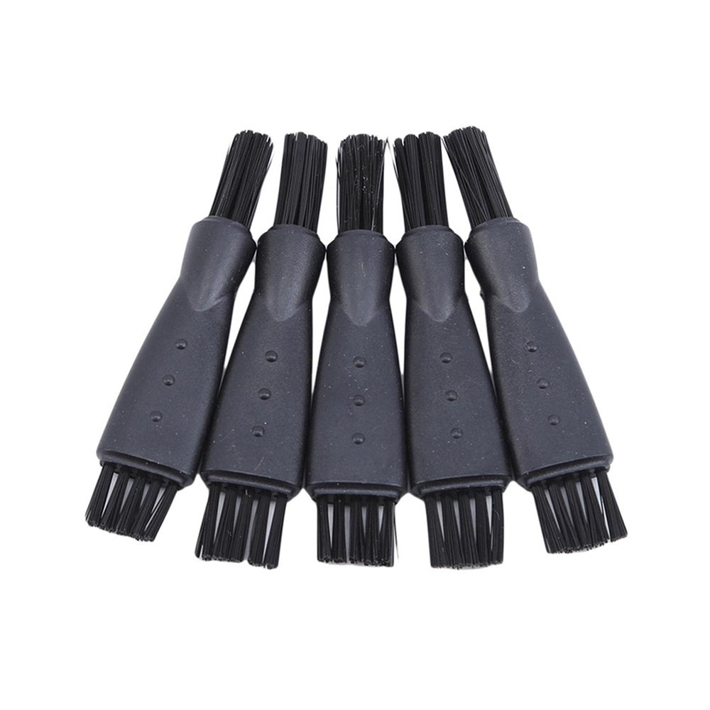 Meoliny 5PCS Mens Shaver Cleaning Brush Razor Hair Remover Black Double Sided Razor Trimmer Cleaning Brush Set