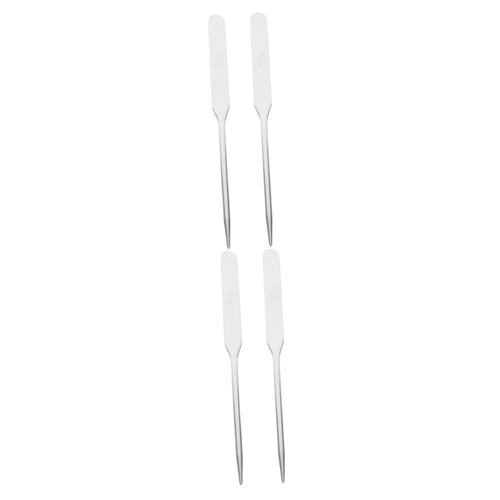 Mipcase 4pcs Stainless Steel Makeup Spatula Handle for Easy Mixing and Application Versatile Cosmetic Tool for Foundation Painting and Nail Art